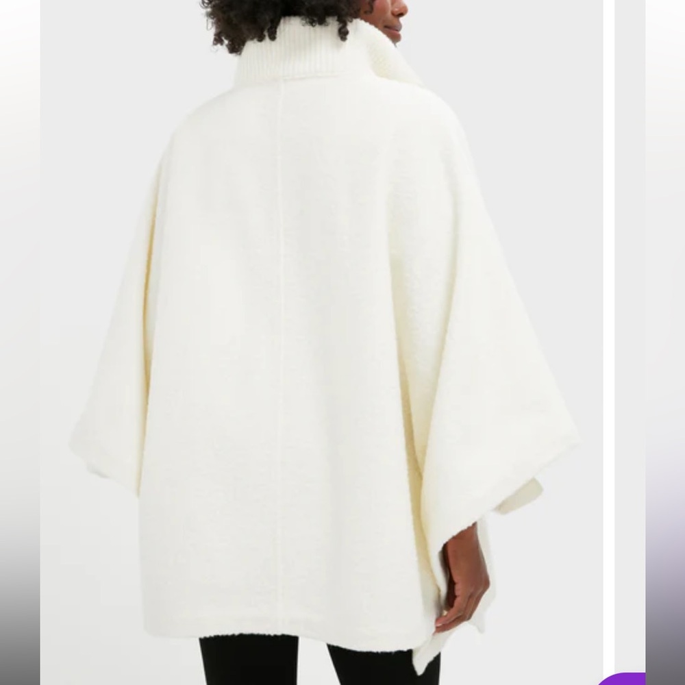 Tuckernuck Winter White Boucle High-Neck Poncho - Picture 6 of 15